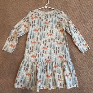 Adorable Woodland Print Kids Dress